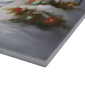 Winter Corgi Caravan Kerstavontuur Snijplank (Hoek)