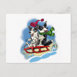 Winter Corgis Briefkaart