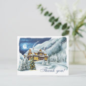 Winter Corporate Kerstfeestdag Dank je wel Briefkaart (Staand voorkant)