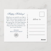 Winter Corporate Kerstfeestdag Dank je wel Briefkaart (Achterkant)