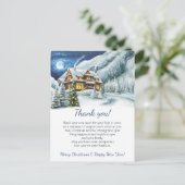 Winter Corporate Kerstfeestdag Dank je wel Briefkaart (Staand voorkant)