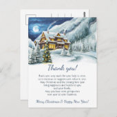 Winter Corporate Kerstfeestdag Dank je wel Briefkaart (Voorkant / Achterkant)