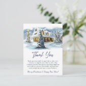 Winter Corporate Kerstfeestdag Dank je wel Briefkaart (Staand voorkant)