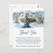 Winter Corporate Kerstfeestdag Dank je wel Briefkaart (Voorkant / Achterkant)