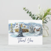 Winter Corporate Kerstfeestdag Feestdagenkaart (Staand voorkant)