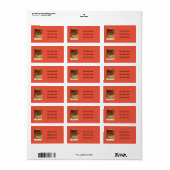 Winter Cottage Candlelit-kerstboom Etiket (Full Sheet)