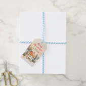 Winter Cottage Kersthuis Kerstmis Cadeaulabel (Met Touw)