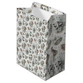Winter Cottage Sneeuwval Patroon Medium Cadeauzakje (Voorkant Gekanteld)