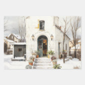 Winter Cottage Succulent Wrapping Paper (Voorkant 2)