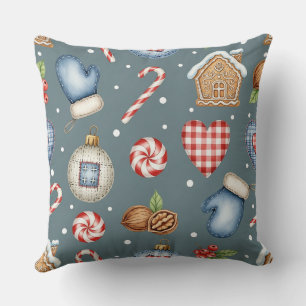 Winter Cottage - Wanten, Peperkoek & Snoepjes Kussen
