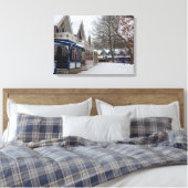 Winter Cottages - Martha's wijngaard Canvas Afdruk (Insitu (Slaapkamer))