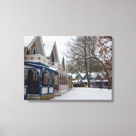 Winter Cottages - Martha's wijngaard Canvas Afdruk