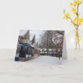 Winter Cottages - Martha's wijnkaartje Kaart (Gele Bloem)