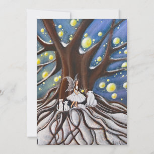 Winter Council Whimsical Art Feestdagenkaart