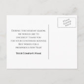 Winter Country Barn Business Seasons Greetings Briefkaart (Achterkant)