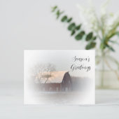 Winter Country Barn Business Seasons Greetings Feestdagenkaart (Staand voorkant)