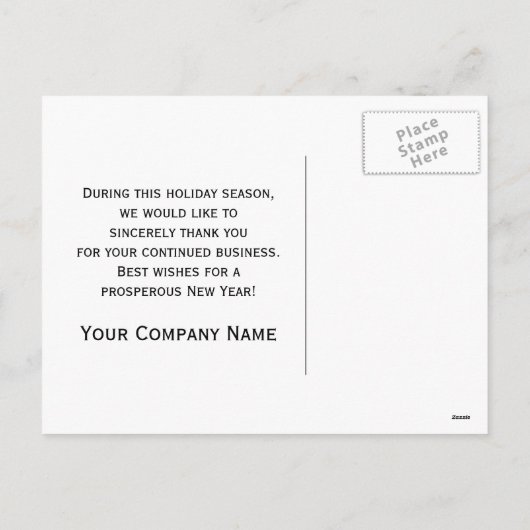 Winter Country Barn Business Seasons Greetings Feestdagenkaart (Achterkant)