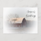 Winter Country Barn Business Seasons Greetings Feestdagenkaart (Voorkant)