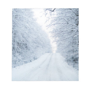 Winter Country Road Scene Notitieblok