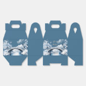 Winter Country Water Stream Bridge bruiloft op maa Bedankdoosjes (Ongevouwen)