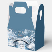 Winter Country Water Stream Bridge bruiloft op maa Bedankdoosjes (Open)