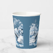 Winter Country Water Stream Bridge bruiloft Papieren Bekers (Links)