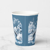 Winter Country Water Stream Bridge bruiloft Papieren Bekers (Rechts)