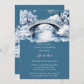 Winter Country Water Stream Bridge Paren Douche Kaart (Voorkant / Achterkant)