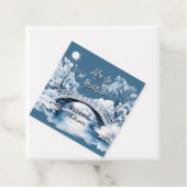 Winter Country Water Stream Brug Bruiloft  Bedankjes Labels (In situ)