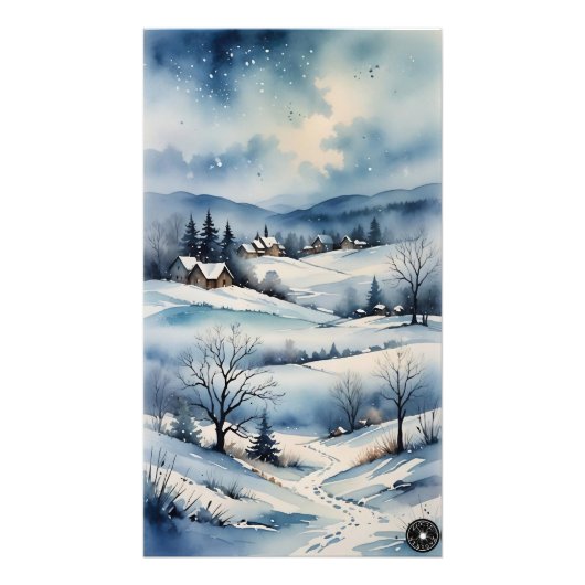 Winter Countryside Print Foto Afdruk (Voorkant)
