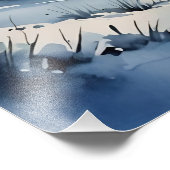 Winter Countryside Print Foto Afdruk (Hoek)