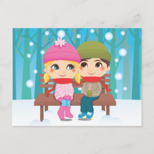 Winter Couple Briefkaart
