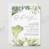 Winter Couples Shower Margarita Mistletoe Foto Kaart (Voorkant)