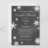 Winter Couple's Shower Time to Drink Champagne Kaart (Achterkant)