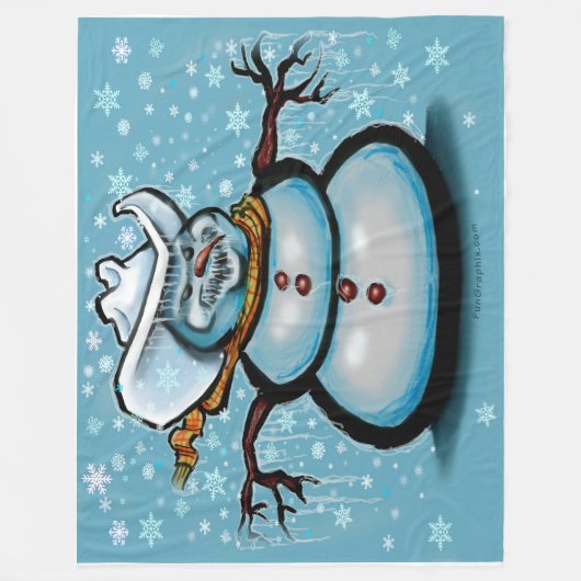 Winter Cowboy Fleece Deken (Voorkant)