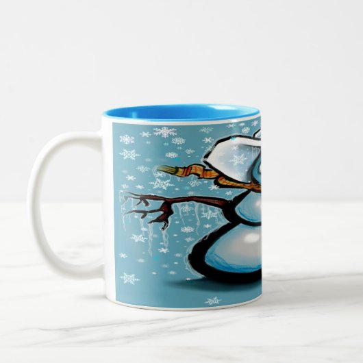 Winter Cowboy Tweekleurige Koffiemok (Links)