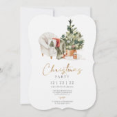 Winter Cozy Kerstparty Uitnodiging (Voorkant)