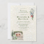 Winter Cozy Living Room Wedding Invitations (Voorkant)