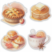 Winter cozy ontbijt sticker sheet (Voorkant)