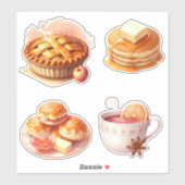Winter cozy ontbijt sticker sheet (Vel)