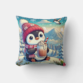 Winter Cozy Penguin Kussen