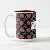Winter Cozy Roses Floral Coffee Mug Tweekleurige Koffiemok (Links)
