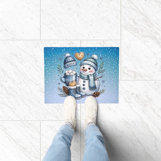 Winter Cozy Sneeuwman Deurmat (Binnen)