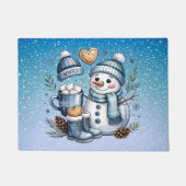Winter Cozy Sneeuwman Deurmat (Voorkant)