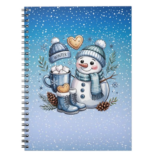 Winter Cozy Sneeuwman Notitieboek (Voorkant)
