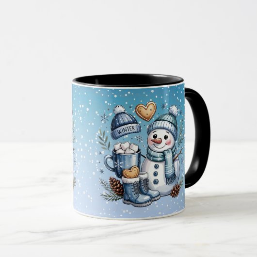 Winter Cozy Snowman Mok (Voorkant rechts)
