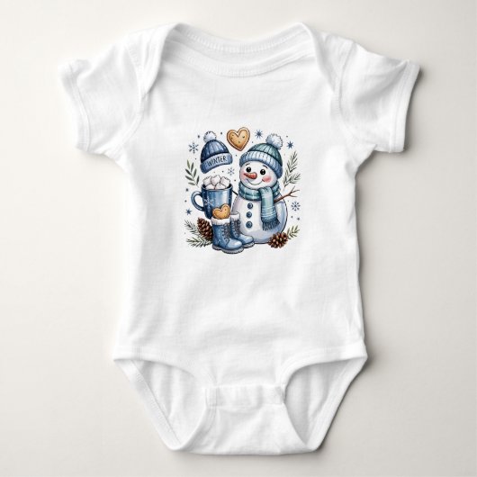 Winter Cozy Snowman  Romper (Voorkant)