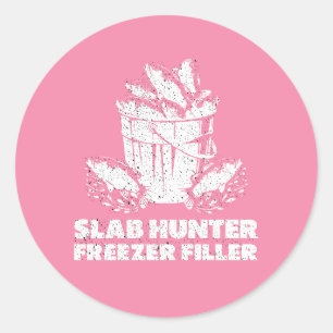 Winter Crappie Vissen Slab Hunter Ronde Sticker