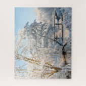 Winter Creek & Bridge, 520 stukken Jigzaag Puzzle Legpuzzel (Verticaal)