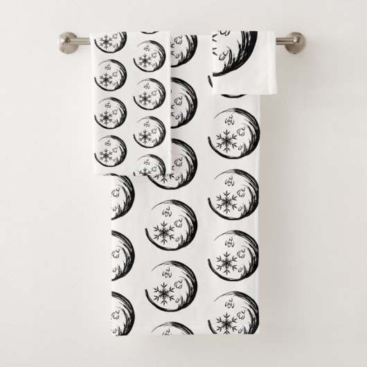 Winter Crest Bad Handdoek (Insitu)